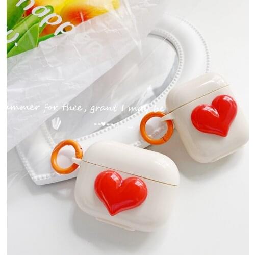 For AirPods 1 2 3 Pro Case cute love heart airpods 2 case Silicone Non-slip Protect Earphones Cover For airpod pro cases