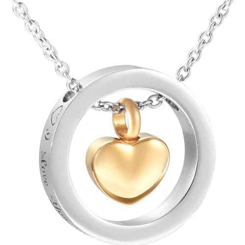Foreverlove Mom Always in My Heart Memorial Urn Necklace Keepsake Cremation Pendant Jewelry