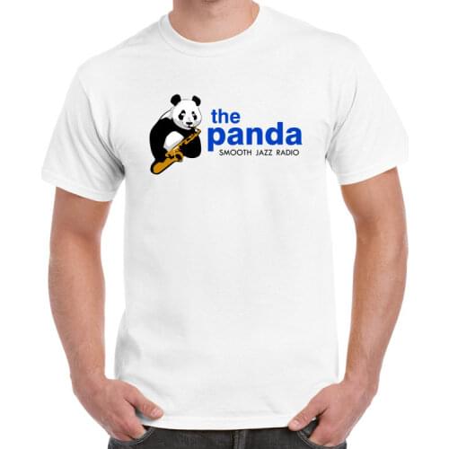 The Panda Smooth Jazz Radio Logo Daddy s Home White T-shirt