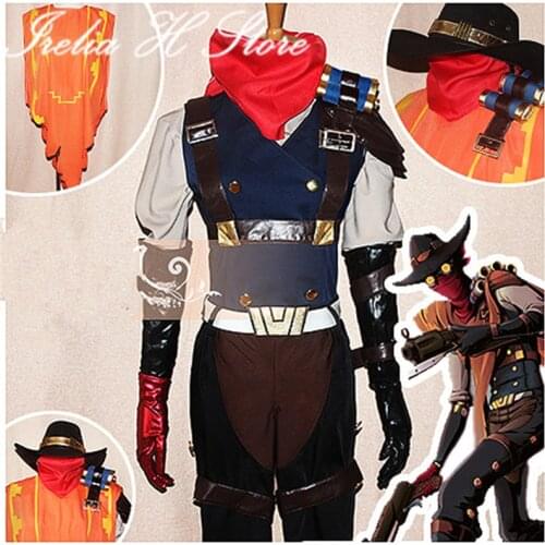 2018 LOL cosplay Khada Jhin The Virtuoso Cosplay Costume Cowboy Uniform For Adult Men Comic Con Party Christmas Halloween Custom