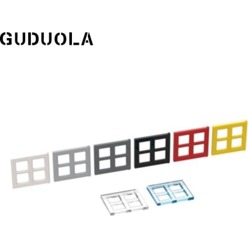 Guduola Window 2x4x3 Pane 4133 (Frames/Windows/Walls and Doors) MOC Building Block Special Brick Toys Parts 30pcs/lot