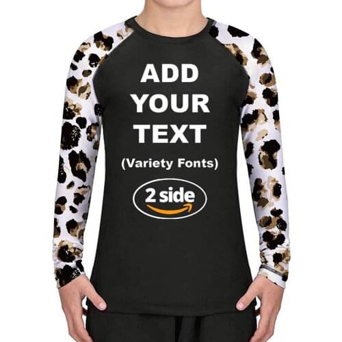 Youth custom Personalized Breathable Long Sleeve Training Rash Guards