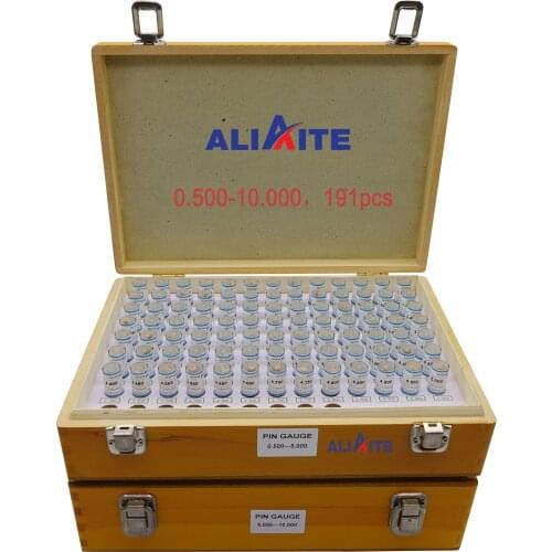 Pin gauge set 0.500-10.000(step: 0.05,191pcs) aliaite pin plug gauge set