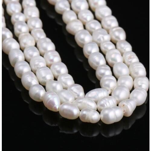 New White Purple Rice Pearl Beads Simple And Stylish Party Jewelry Gift Pearl Size 4-4.5mm