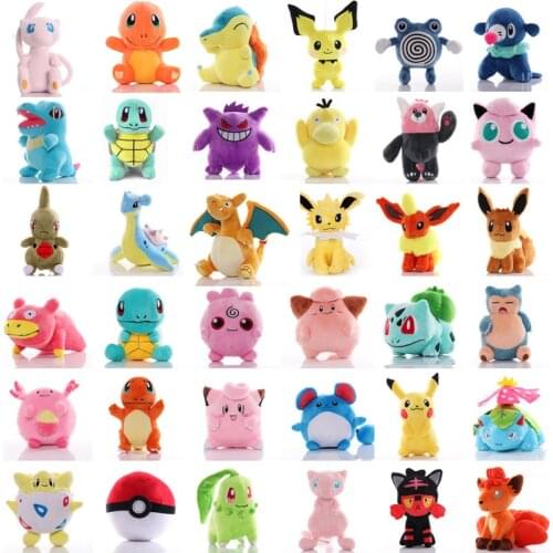 New Mew Squirtle anime Pokemoned kawaii plush Pikachued cartoon toys to collect Children Day Gifts
