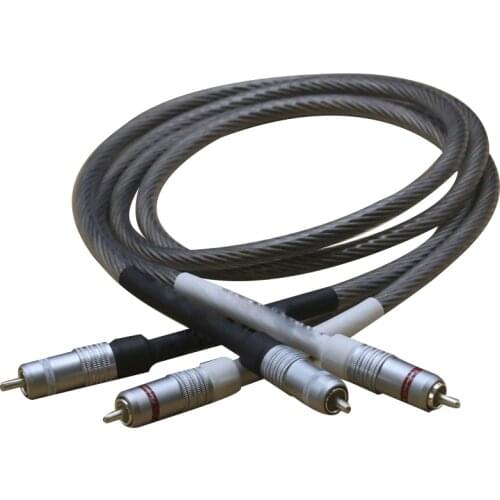 Pair Odin Silver Plated Male to Male Audio Cable hifi RCA Interconnect Cable RCA TO RCA CABLE hi-end RCA cable