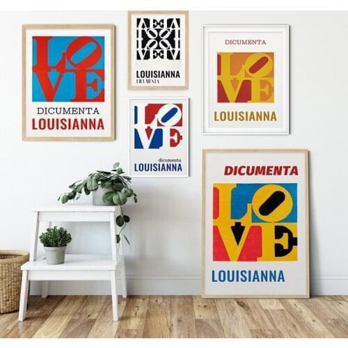 Famous Robert Indiana Love Poster Exhibition Print Canvas Painting Art Wall Vintage Pictures For Living Room Bedroom Home Decor