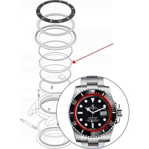 Plastic watch glass seal washer ring for RLX Rolex Submariner 40mm automatic watch parts tools