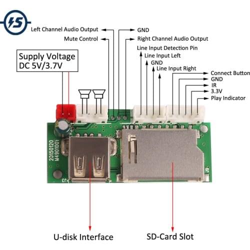 5V MP3 Decoder Board Digital Decoder Lossless Motherboard With Recording Call