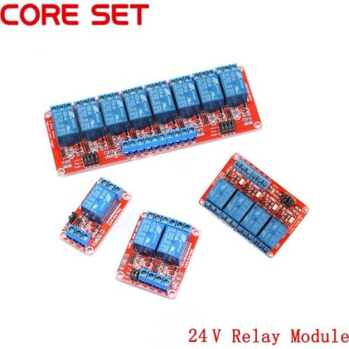 24V 1 2 4 8 Channel Relay Module Board Shield with Optocoupler Road High and Low Level Trigger Relay for Arduino