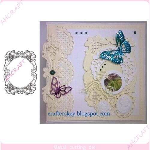 Rectangular Lace Frame Metal Cutting Dies for DIY Scrapbooking Photo Album Decorative Embossing PaperCard Crafts Die2021