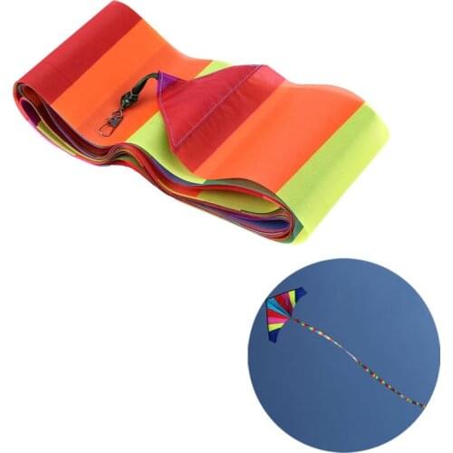 10 Meters Rainbow Bar Kite Tail for Delta Kite Stunt Outdoor Fun Sports Kite Accessories
