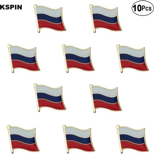 Russia Flag Lapel Pin Flag badge Brooch Pins Badges 10Pcs a Lot