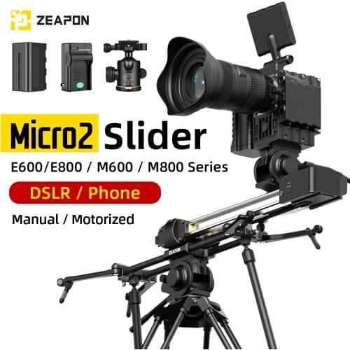 Zeapon Micro 2 E600 E800 M600 M800 DSLR Camera Rail Slider Ultra Silent Motorized Double Distance Track Slider for Camera