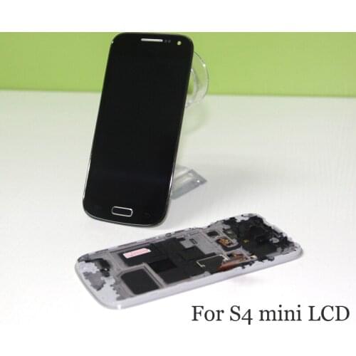 Compatible For Samsung Galaxy s4 mini i9190 i9195 i9192 LCD display touch screen digitizer Bezel Frame Assembly replacement