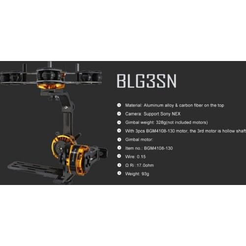 1 set BLG3SN NEX 3 Axis Brushless Gimbal for the NEX Camera