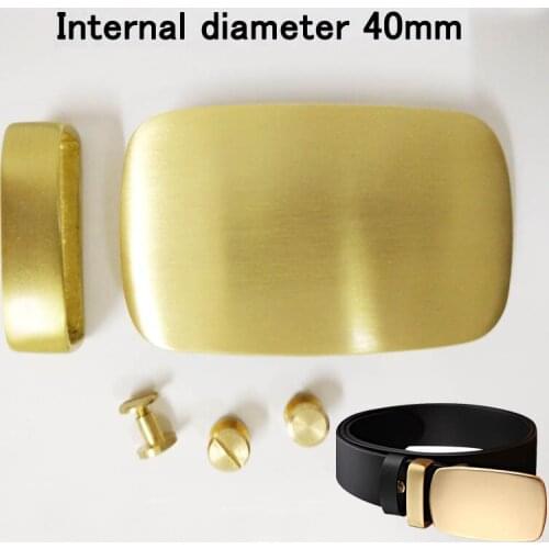 1 Set Brass Belt Buckle Simple Fashion Rectangle Belt Buckle DIY With Belt Accessories Personality Man Youth Woman