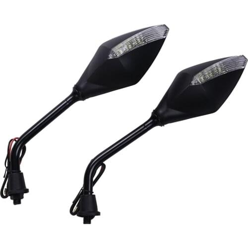 1 Pair Universal Motorcycle Led Turn Signals 5 Colors Available Motorcycle Rearview Mirrors Scooter Indicator Motorcycle Mirror