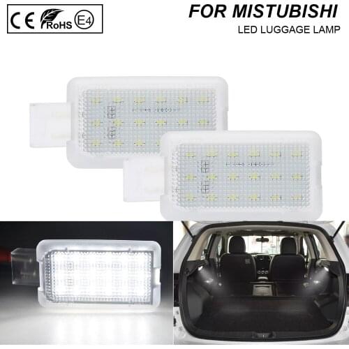 2Pcs Car Interior LED Luggage Compartment Trunk Cargo Lamp Light For Mitsubishi ASX White Light