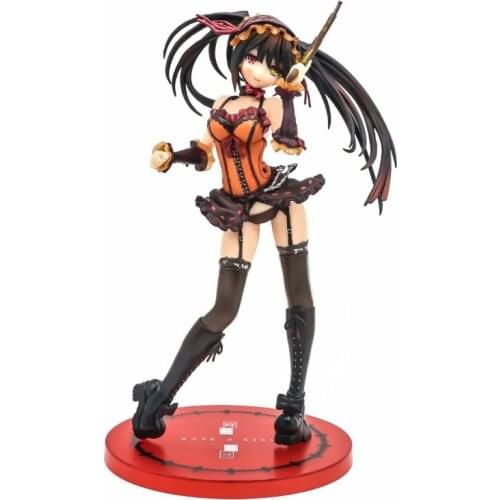 22cm Anime DATE A LIVE 2 sexy gun Tokisaki Kurumi Figure Nightmare satute PVC model toys doll gift T30