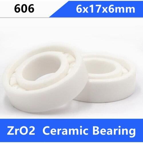 4/10pcs 606 ZrO2 full Ceramic bearing 6x17x6mm Zirconia ZrO2 Ceramic ball bearings