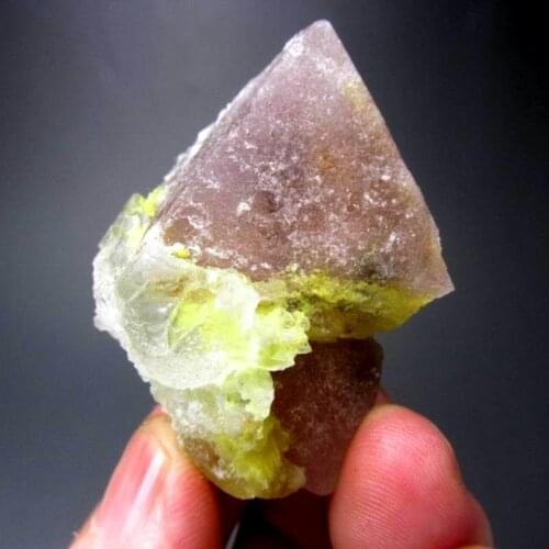 59g Pink Octahedral Fluorite w/ Quartz - crystals and stones healing Mineral specimen Home Decor feng shui decoration