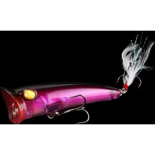 8cm/10.5g Sharp Hooks Bionic High Quality Plastic Fishing Bait 3D Eyes Artificial Floating Popper Fishing Lure Hard Lure