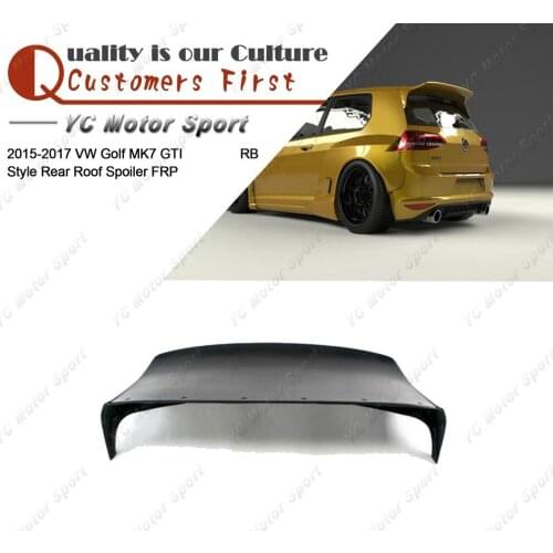 Car Accessories FRP Fiber Glass Rear Duck Tail Wing Fit For 2015-2017 Volkswagon Golf MK7 PD RB Style Rear Roof Spoiler Wing
