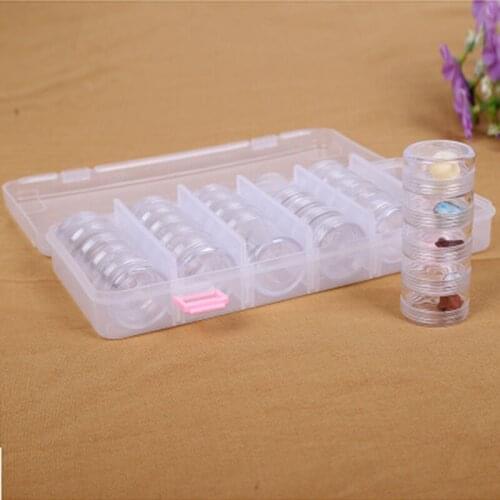 Large size 5 conjoined Transparent cream Bottle combination set makeup cosmetic organizer Travel portable Trial Pack storage box