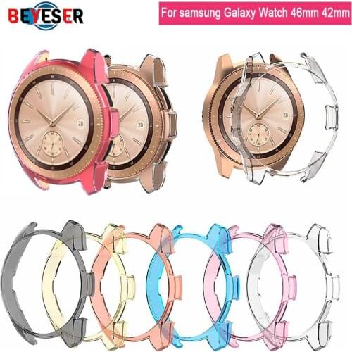Gear S3 frontier case For samsung Galaxy Watch 46mm 42mm band strap cover plastic plated All-Around protective case shell frame
