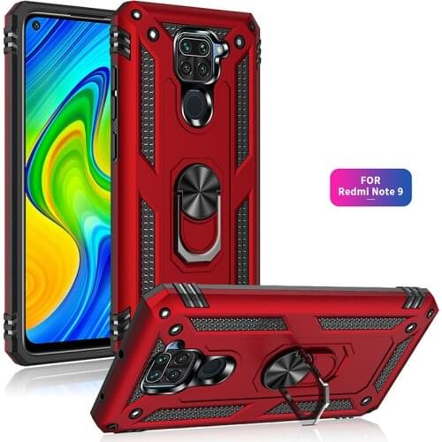 For Redmi Note 9 Case for Phone Redmi Note9 Case Armor Rugged Military Shock Proof Magnet Car Holder Ring Case Cover