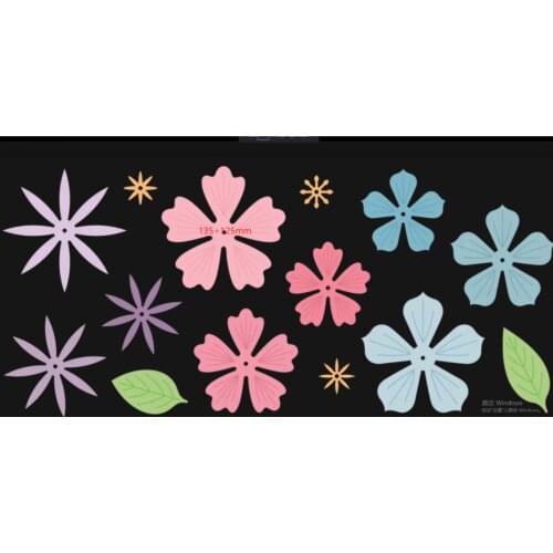 Flowers 2 Metal cutting dies cut die mold card Scrapbook paper craft knife mould blade punch stencils