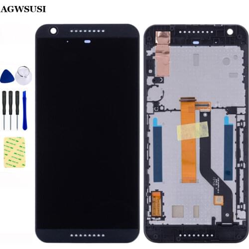 For HTC Desire 626 626W 100% Test Touch Screen Digitizer Sensor Glass + LCD Display Monitor Panel Assembly With Frame