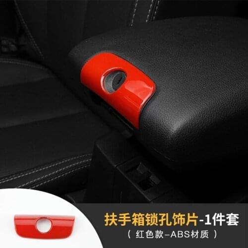 For Jeep Wrangler 2007-2017 1PC ABS Chrome Car Armrest Box Lock Hole Cover Trims Car Styling Auto Accessories