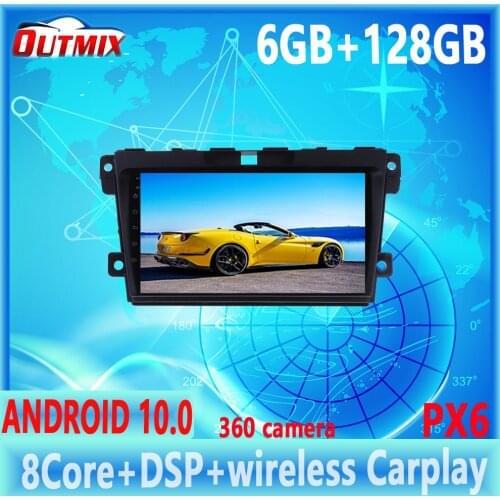 For Mazda CX-7 2008-2014 128GB Android 10.0 Car Multimedia Player GPS Navigation Head Unit Auto Radio Audio Stereo Tape Recorder