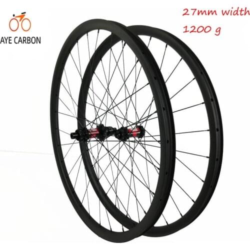 AYE CARBON 29er MTB wheels with top brand 240 hub 27mm width 25mm depth carbon mountain bike wheel disc center lock or 6 holes