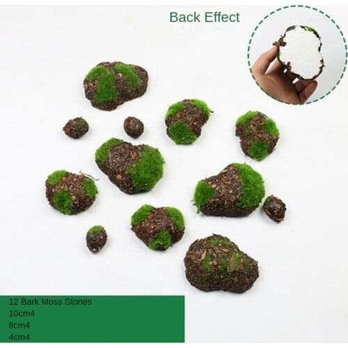 10 Pieces of Artificial Moss Turf Fake Moss Green Plants Wall Decoration Window Wall Landscape Bonsai Plants