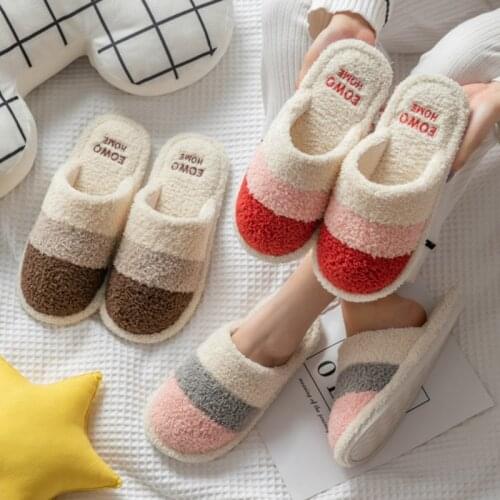 Flock Fur Slippers Woman Shoes Ladies Furry Slides WomenS Shoes 2020 Slipper Female Winter Soft Home Slippers Lady Indoor Warm