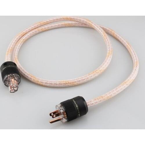 HiFi Audiocrast 12TC Power Cable 6N OCC Power Cord With US Power Plug For Amplifier DVD Pure copper US power connector