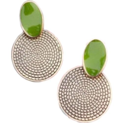Hot Sale Women Elegant And Vintage Earring Retro Round Earrings Korean Version Dress Accessories