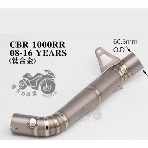 Motorcycle Modified Exhaust Pipe CBR1000RR 08-16 Titanium Alloy Middle Section Titanium Alloy Carbon Fiber Exhaust Pipe