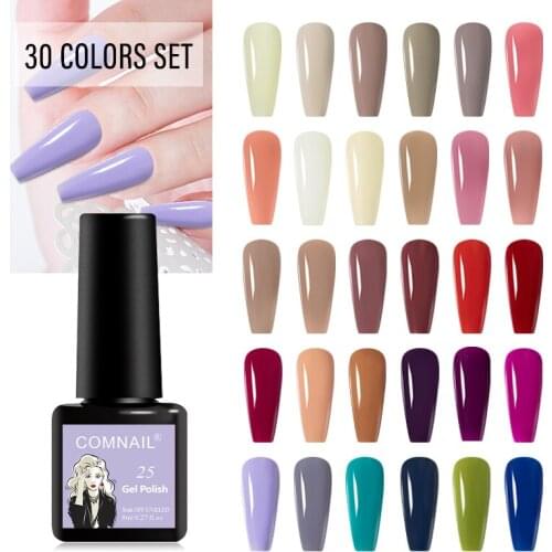 30Pcs Set Gel Nail Polish For Manicure Long Lasting Soak Off Semi Permanent UV LED Gel Varnish Need Base Top Cured By Nail Dryer