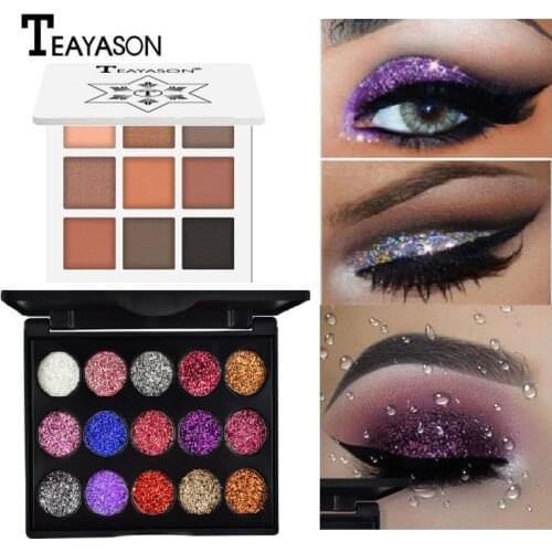 15 Colors Fashion Eyeshadow Palette Matte EyeShadow Palette Glitter Eye Shadow MakeUp Set Eyeshadow Waterproof Cosmetics TSLM1