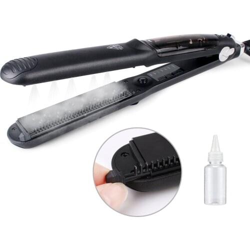 Professional Physiotherapy Steam Hair Straightener Flat Iron Straightening Negative Ceramic Coating Smooth Hair Styling Tools