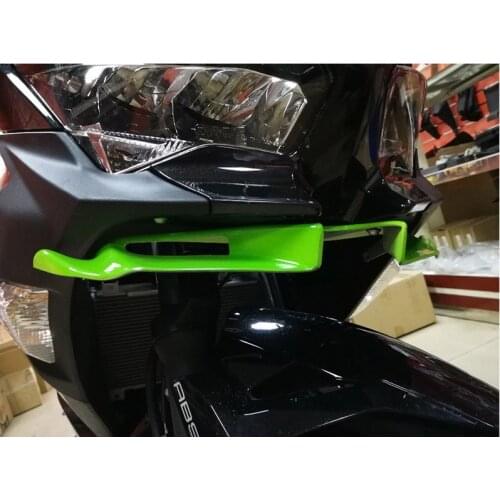 FOR KAWASAKI Ninja 250 Ninja 400 2018-2019 Motorcycle Front Fairing Aerodynamic Winglets ABS Plastic Cover Protection Guards
