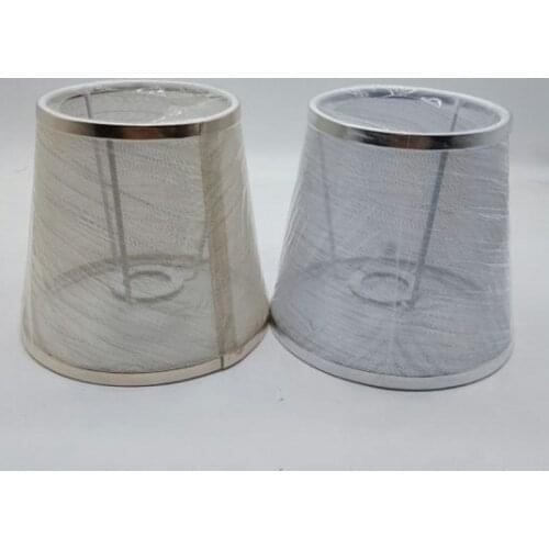 E14 lamp shades for wall lamps golden and silver fabric round lampshade for chandeliers modern lamp cover for E14 Candle Lamp
