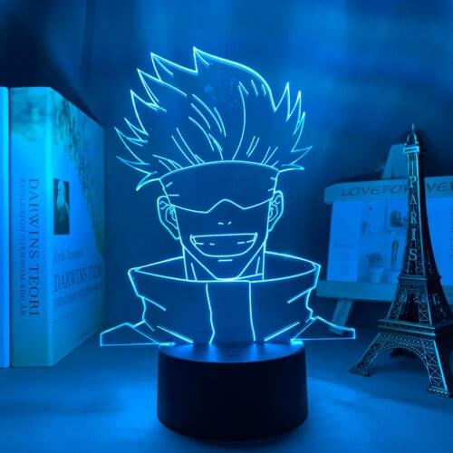 Gift 3d Led Night Light Satoru Gojo Jujutsu Kaisen Anime Lamp For Kids Jujutsu Kaisen 3d Light Lamp Satoru Gojo 3D Lamp