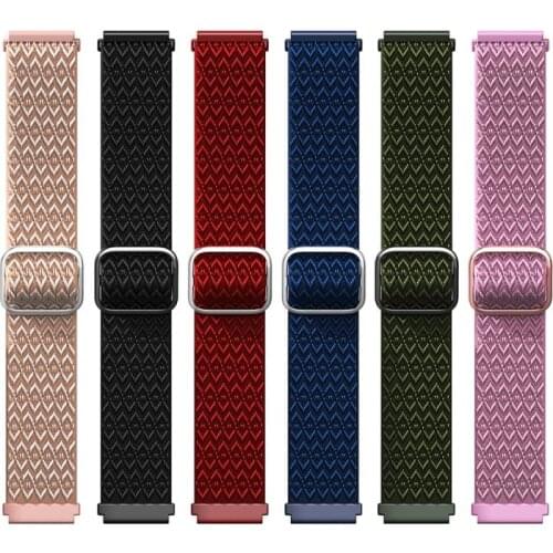 Nylon Diamond Elastic Watch Strap For Samsung Galaxy Watch 4 Band 20mm Sport Replacement Bracelet For Samsung Galaxy Watch 4