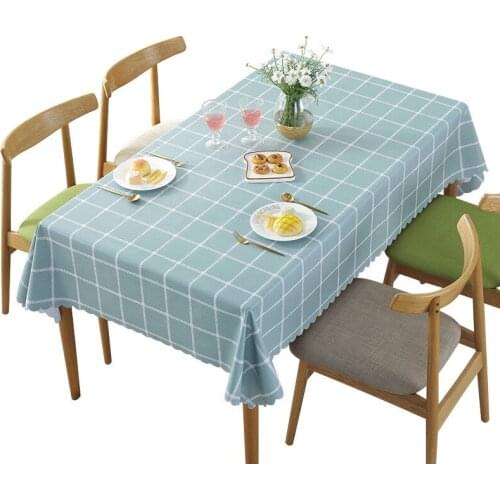 PVC Table Cloth Waterproof Oilproof Nordic Style Rectangular Tablecloth Coffice Dining Birthday Party Decorative Accessories