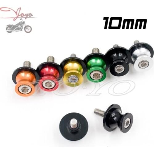 Motorcycle 10mm Swingarm Sliders Spools Stand Screws For Ninja 250R 300R 400R ZZR600 ZX6R ZX9R ZX10R ZR7S Z750 Z1000 ZX14R KLE